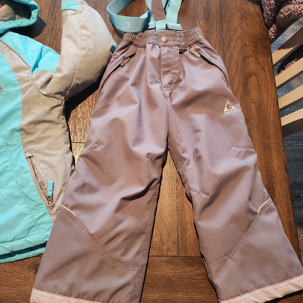 Kids Brown Snow Pants